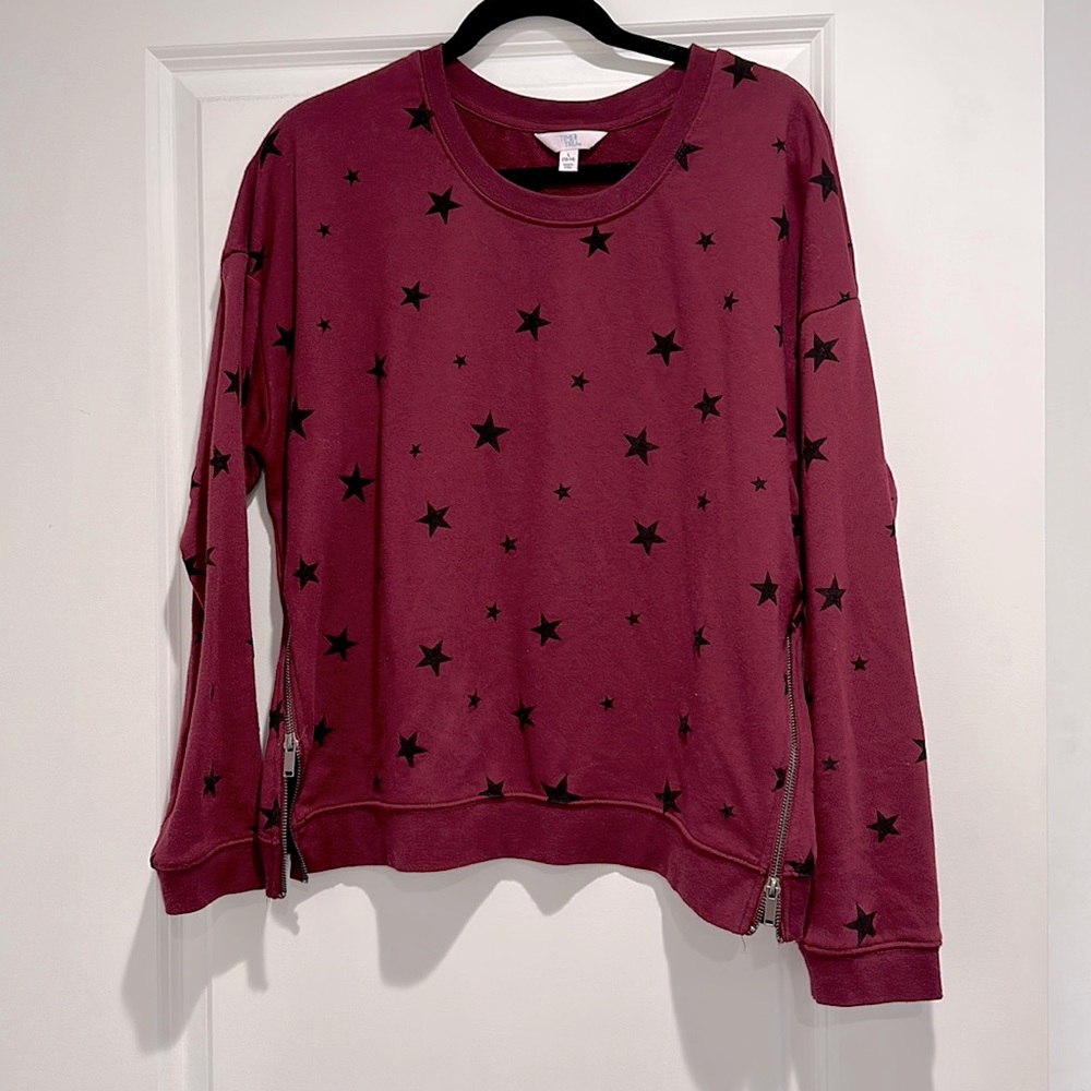 Time and Tru Stars Tunic Sweatshirt